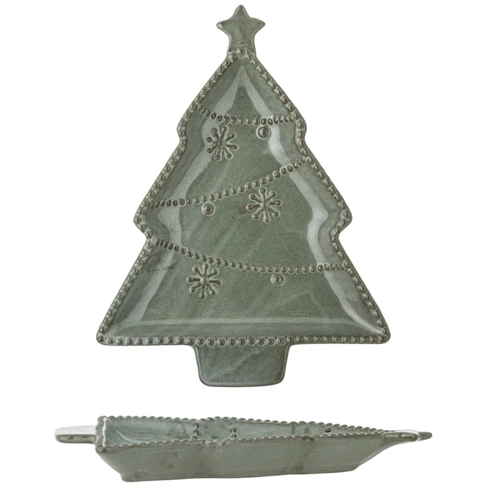 Online Bloomingville Alder Servierplatte Tannenbaum, Steingut