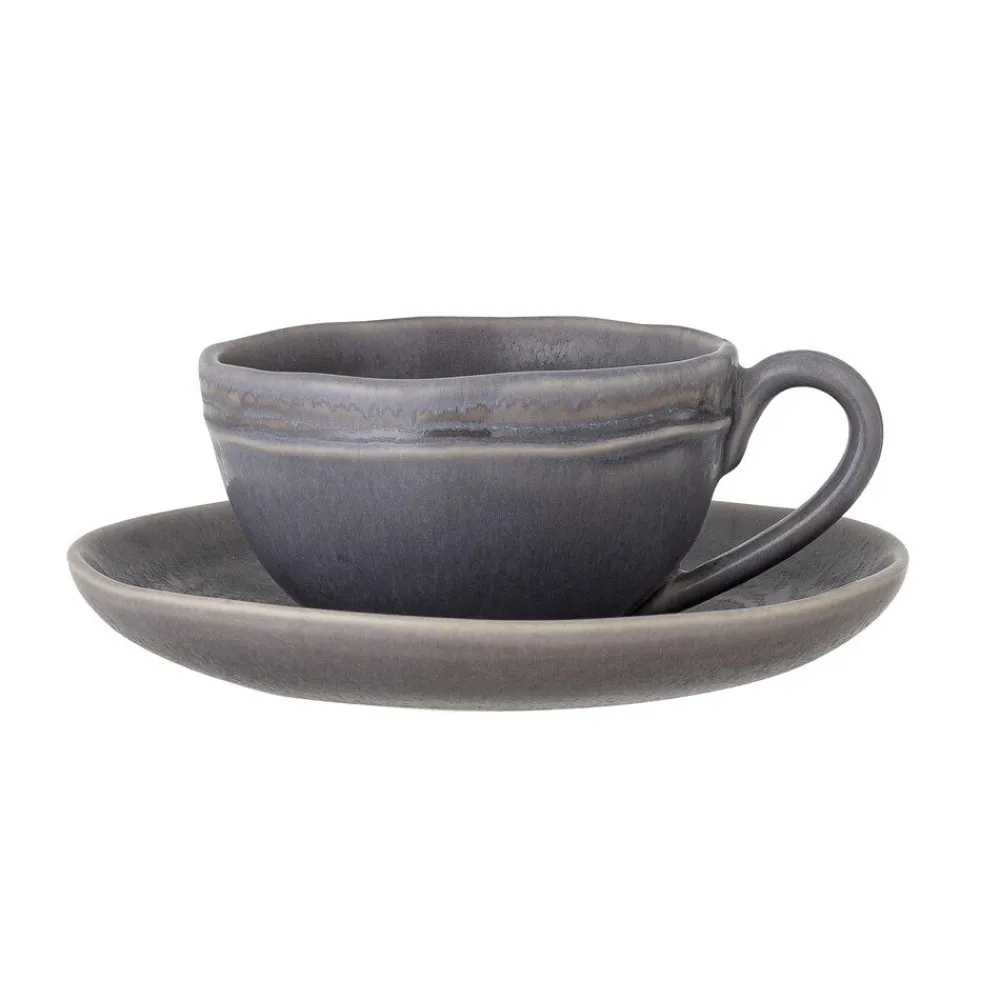 Clearance Bloomingville Cappuccinotasse mit Untertasse Raben