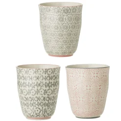 Outlet Bloomingville Cécile Becher, Rose, Steingut 3er-Set