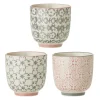 Hot Bloomingville Cécile Becher klein, Rose, Steingut 3er-Set