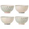 Best Bloomingville Cécile Schale, Rose, Steingut 4er-Set
