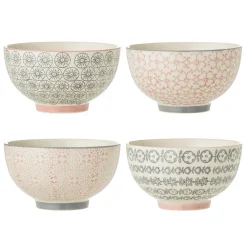 Best Bloomingville Cécile Schale, Rose, Steingut 4er-Set