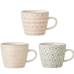 Clearance Bloomingville Cécile Tasse groß, Rose, Steingut 3er-Set