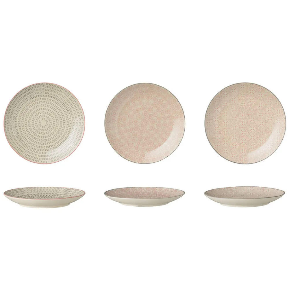 Clearance Bloomingville Cécile Teller klein, Rose, Steingut 3er-Ser