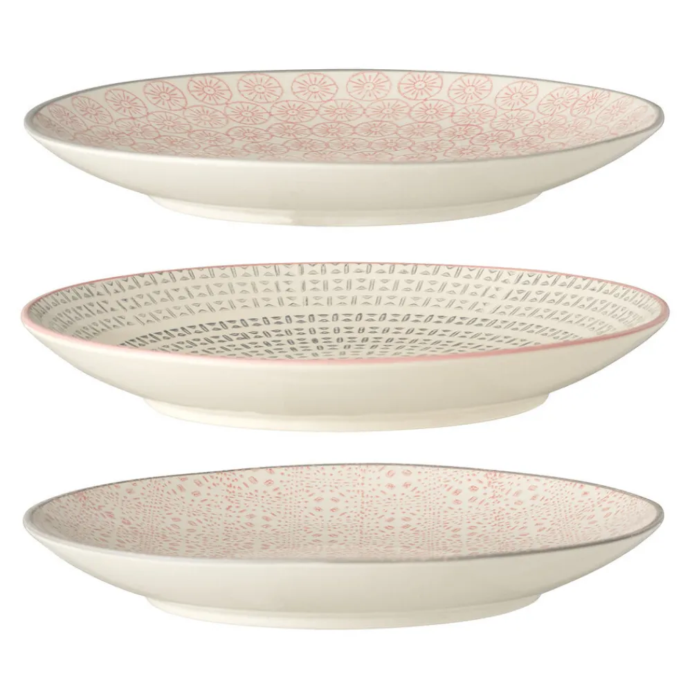 Clearance Bloomingville Cécile Teller klein, Rose, Steingut 3er-Ser