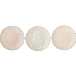 Bloomingville Cécile Teller, Rose, Steingut 3er-Set