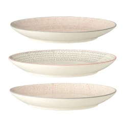 Bloomingville Cécile Teller, Rose, Steingut 3er-Set