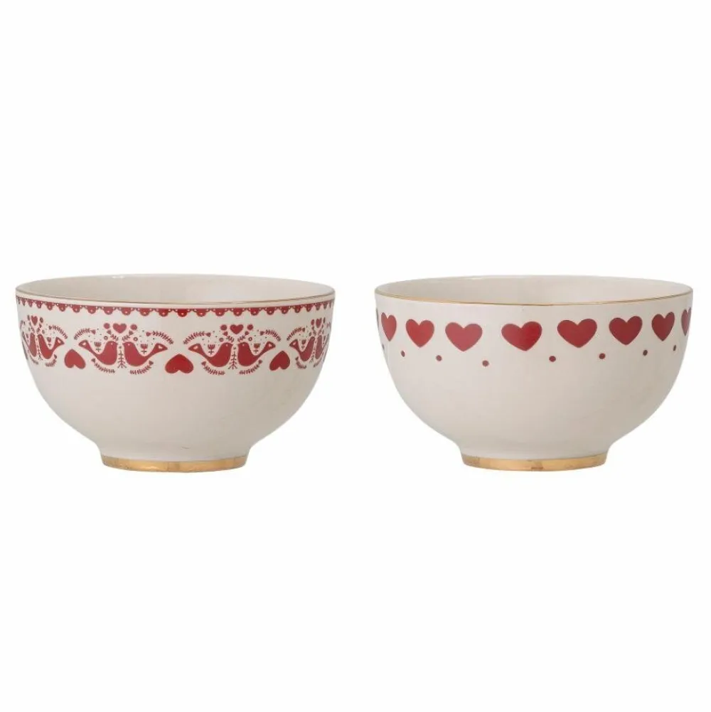 Outlet Bloomingville 2er Set Schüssel Jolly mit Muster