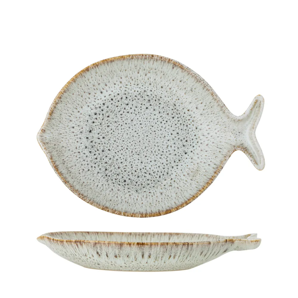 New Bloomingville Fleur Servierplatte aus Steingut