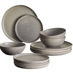 Clearance Bloomingville Kendra Geschirr-Set, Grau, Steingut