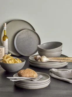 Clearance Bloomingville Kendra Geschirr-Set, Grau, Steingut
