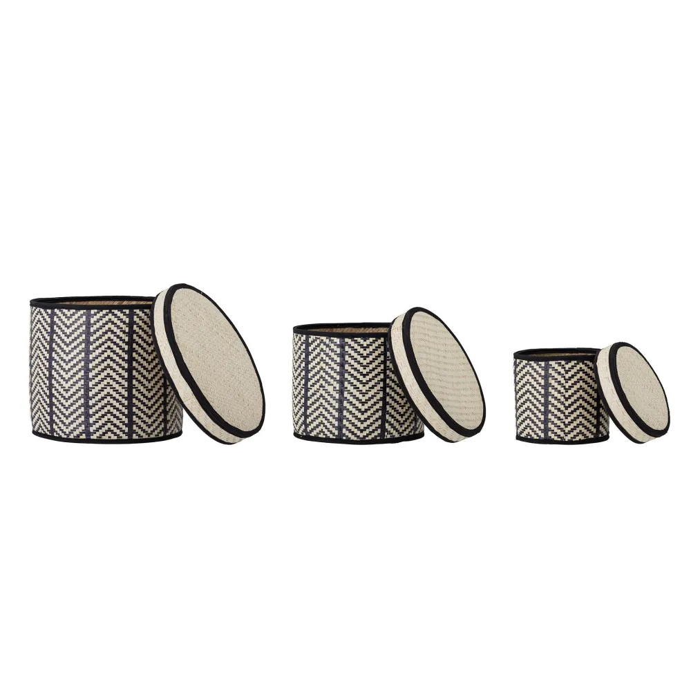 Discount Bloomingville Korb Islim aus Palmenblättern 3er Set