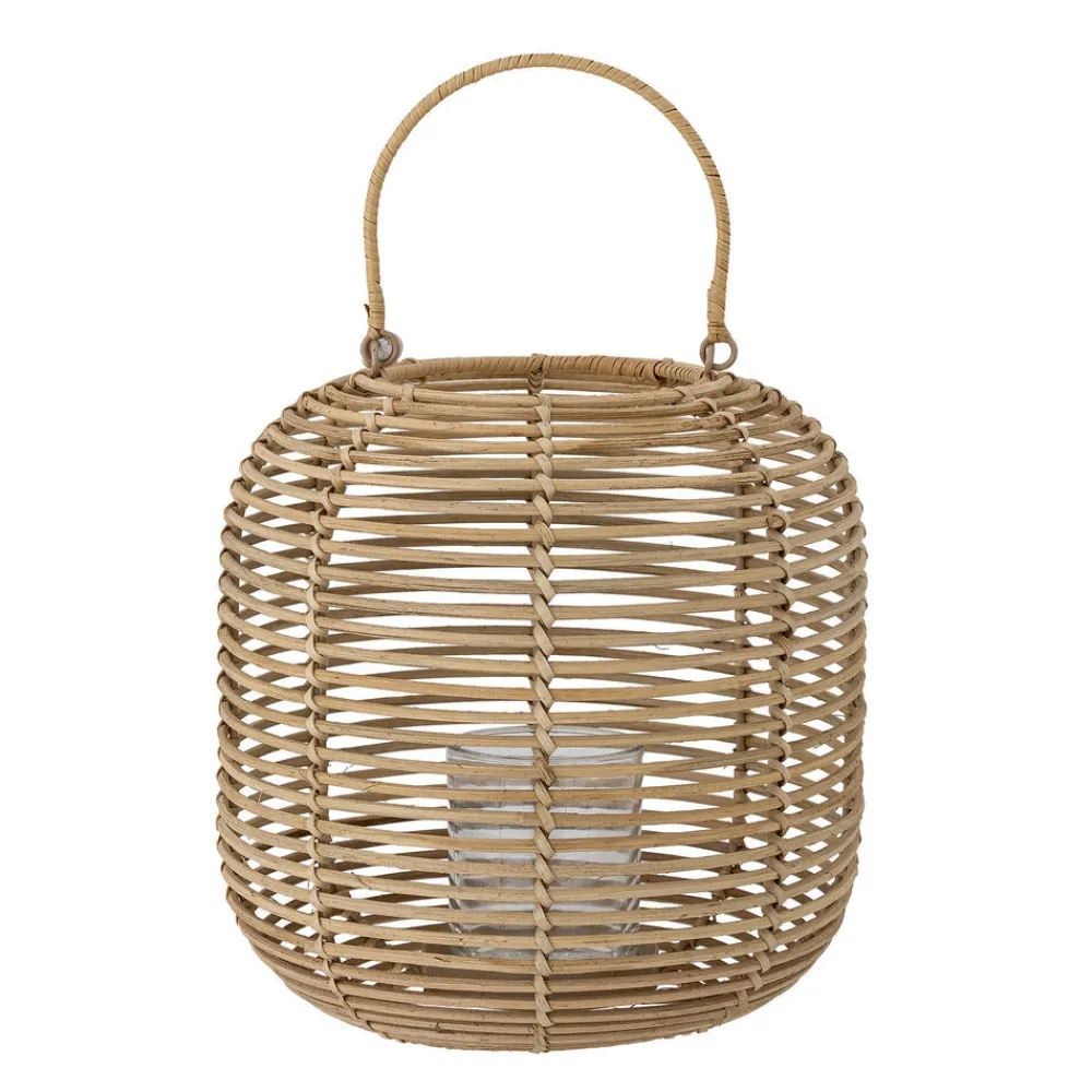 New Bloomingville Laterne Nei mit Glas, Rattan