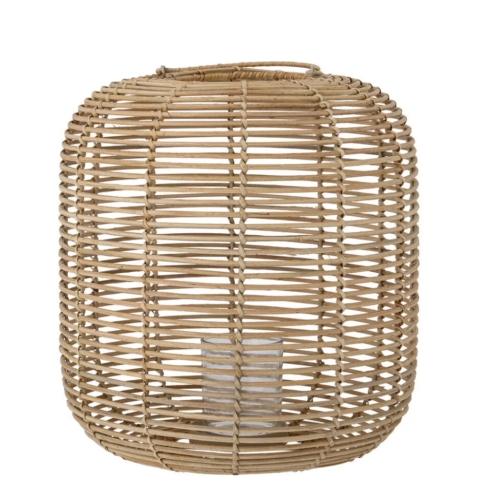 New Bloomingville Laterne Nei mit Glas, Rattan