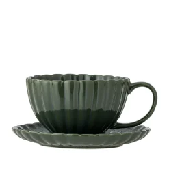 Outlet Bloomingville Latina Tasse mit Untertasse, Steingut