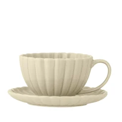 Outlet Bloomingville Latina Tasse mit Untertasse, Steingut