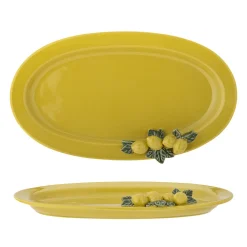 Clearance Bloomingville Limone Servierplatte, Gelb, Steingut