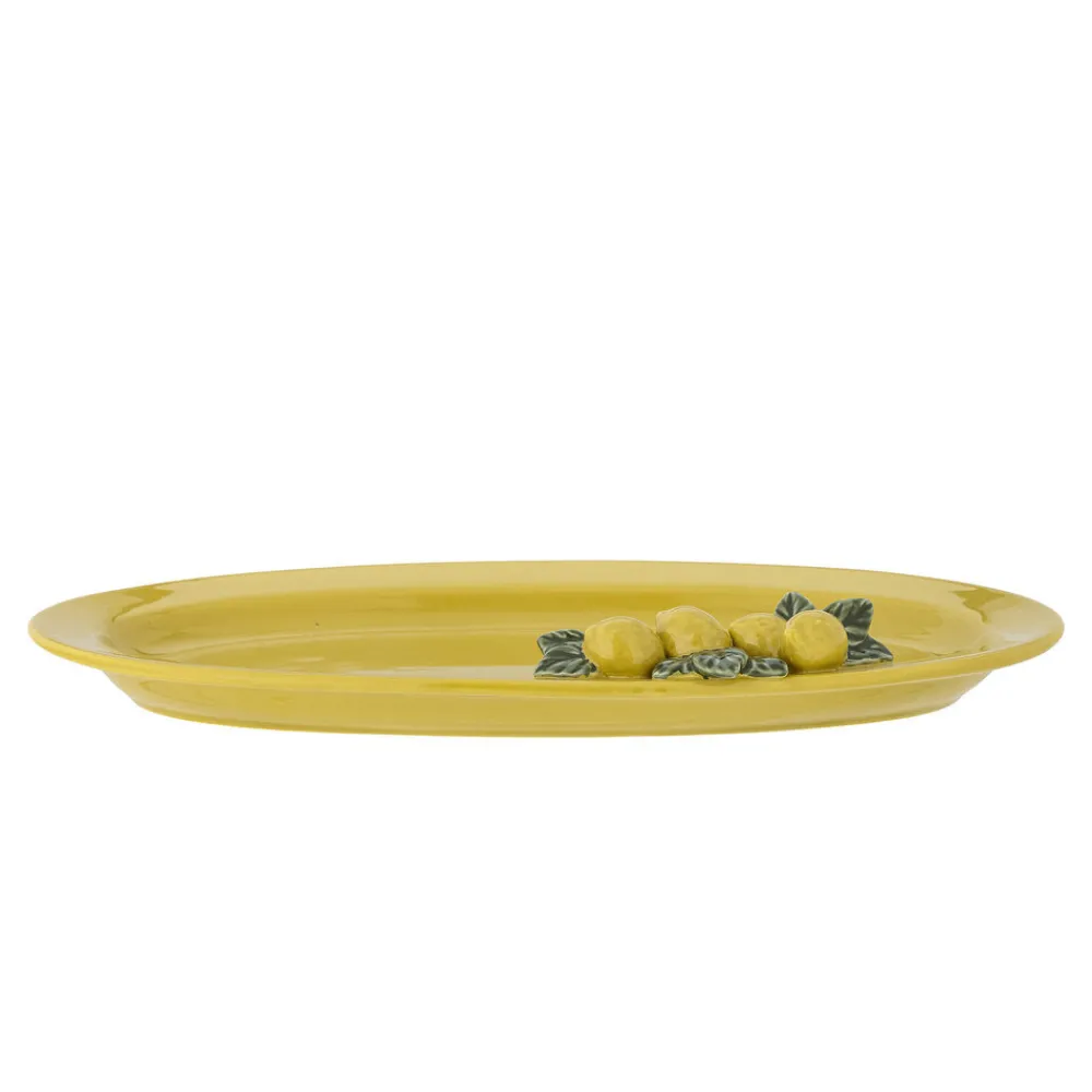 Clearance Bloomingville Limone Servierplatte, Gelb, Steingut