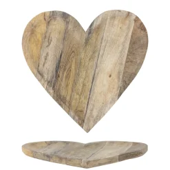 Best Bloomingville Lotuz Tablett in Herzform aus Mangoholz