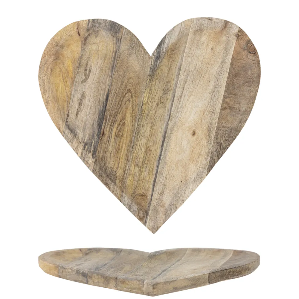 Best Bloomingville Lotuz Tablett in Herzform aus Mangoholz