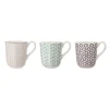 Sale Bloomingville Maya Becher, Steingut, 3er Set