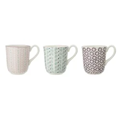 Sale Bloomingville Maya Becher, Steingut, 3er Set
