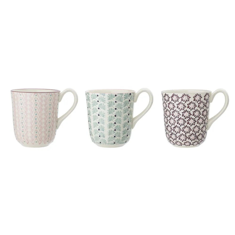 Sale Bloomingville Maya Becher, Steingut, 3er Set