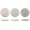 New Bloomingville Maya Teller groß, Violett, Steingut 3er-Set