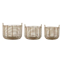 Sale Bloomingville Mekkel Aufbewahrungskorb 3er Set Polyrattan