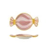Clearance Bloomingville Servierplatte Caramella aus Steingut Rosa