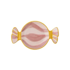 Clearance Bloomingville Servierplatte Caramella aus Steingut Rosa