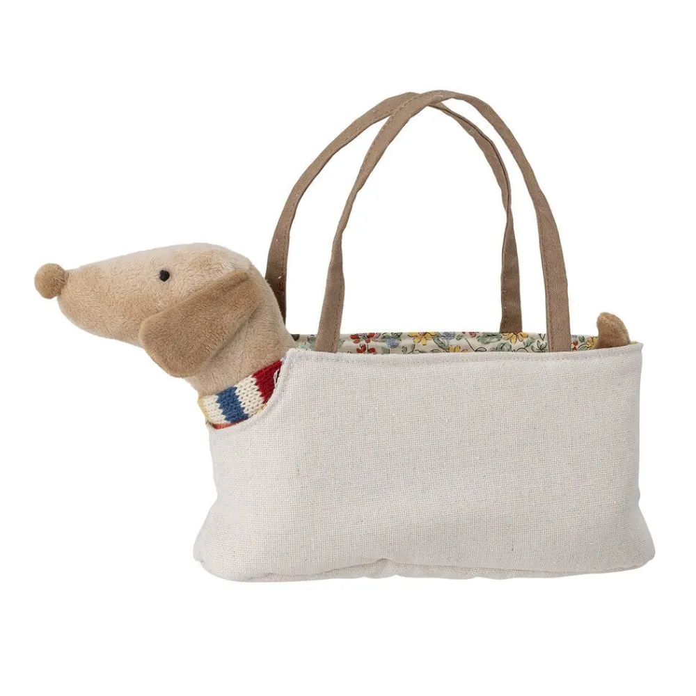 Clearance Bloomingville Soft Toy Hund mit Tasche Hilena