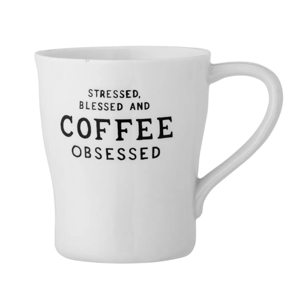 Sale Bloomingville Tasse Wendy mit Schrift, Steingut