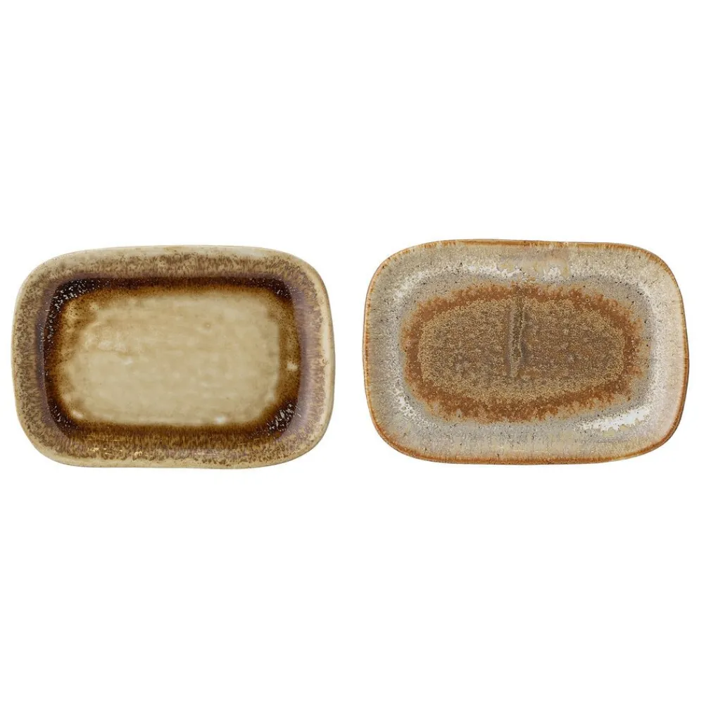 Outlet Bloomingville Teller Willow 2er Set aus Steingut