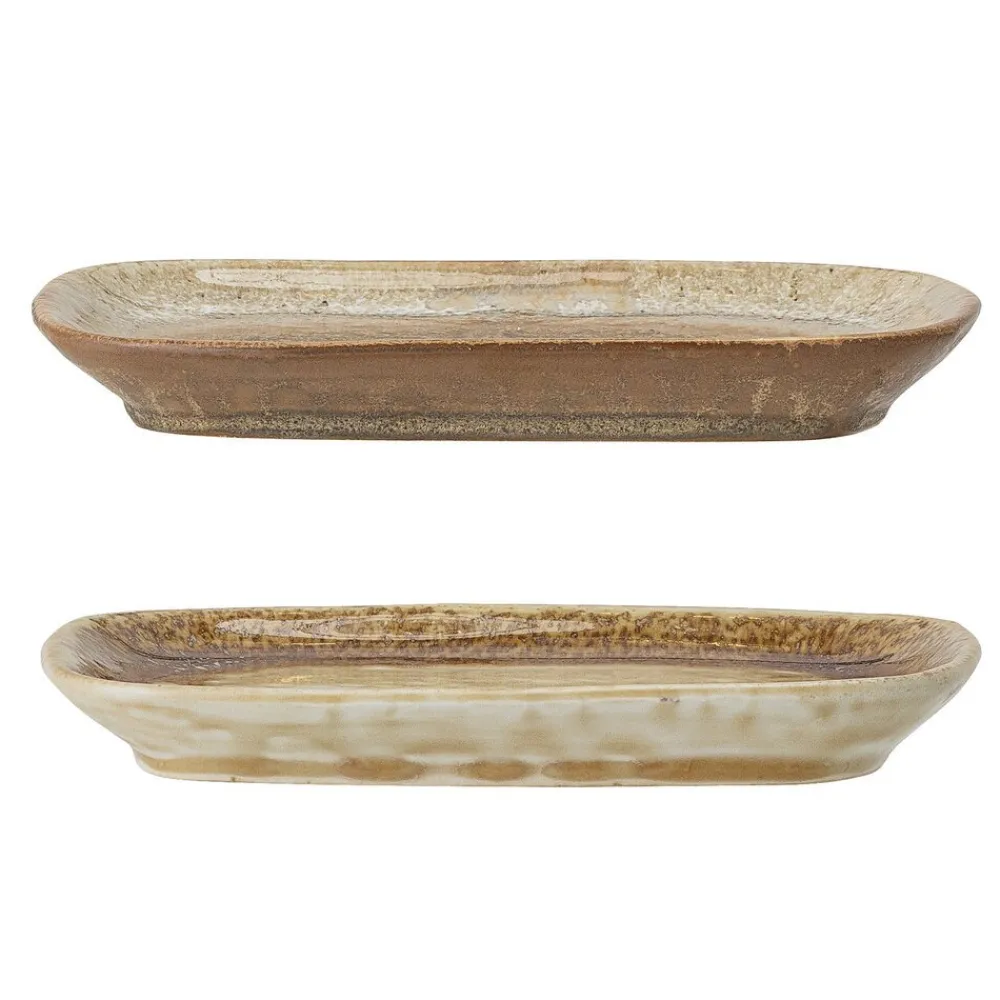 Outlet Bloomingville Teller Willow 2er Set aus Steingut