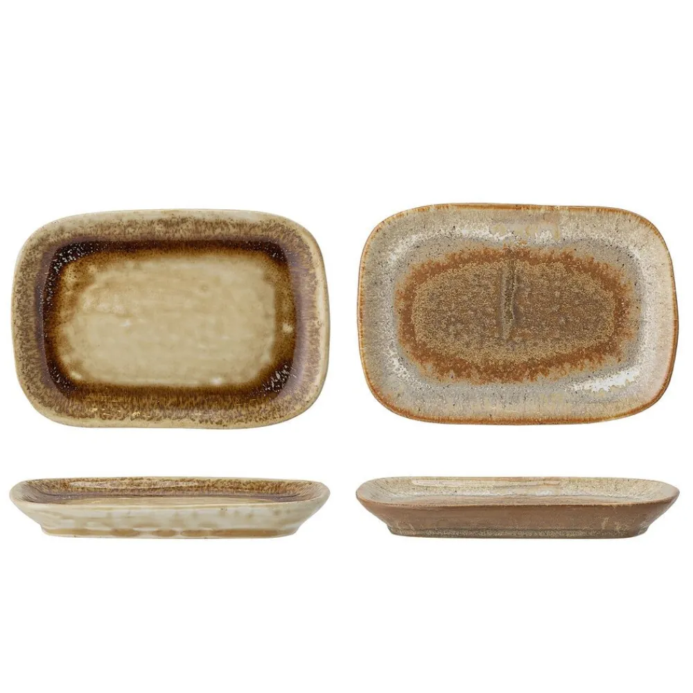 Outlet Bloomingville Teller Willow 2er Set aus Steingut