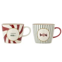 Clearance Bloomingville Yule Becher mehrfarbig aus Steingut 2er