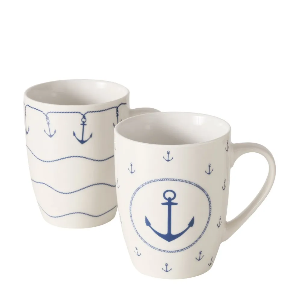 Best Boltze Becher Büsum mit Anker, 2er-Set
