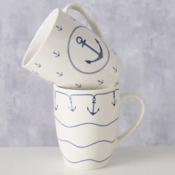 Best Boltze Becher Büsum mit Anker, 2er-Set