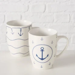 Best Boltze Becher Büsum mit Anker, 2er-Set