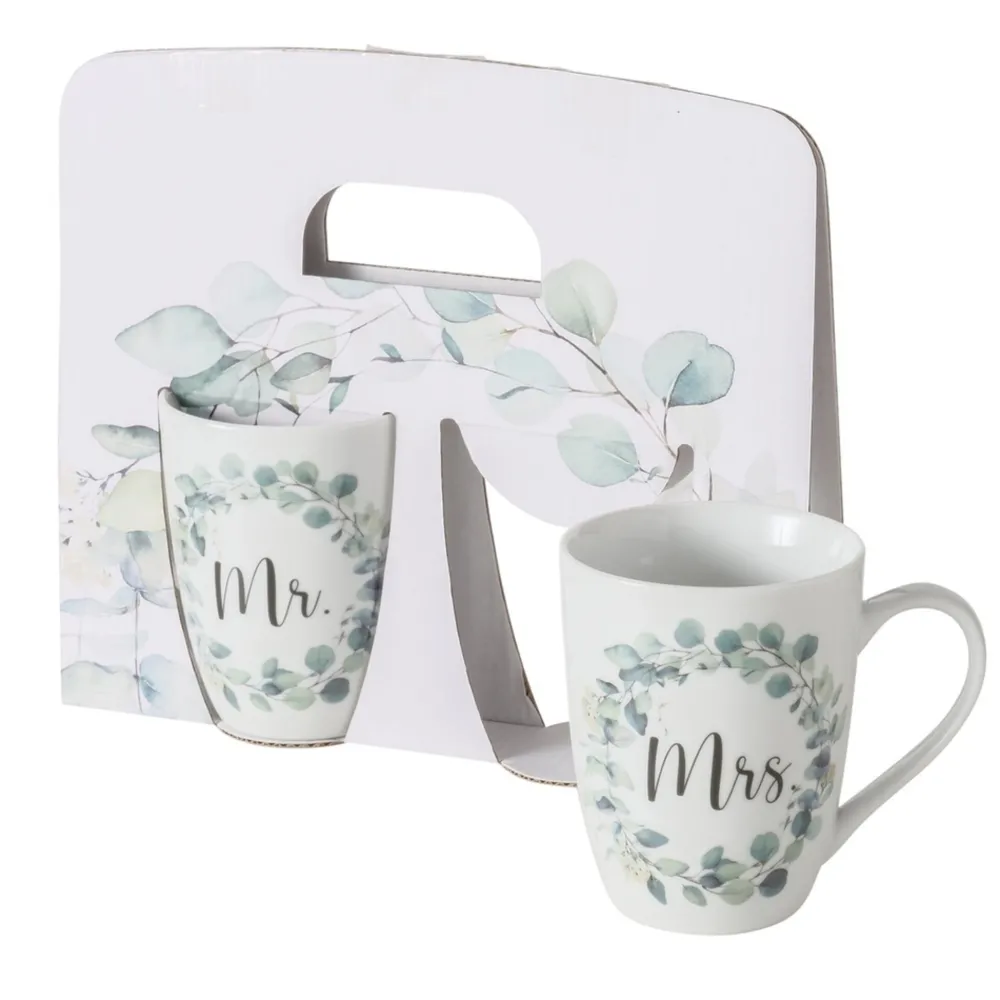 Clearance Boltze Becher Eukana Mr und Mrs, 2-teilig