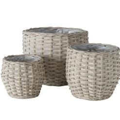 New Boltze 3er Set Blumentopf Pflanzkorb Malonia