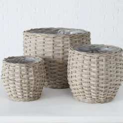 New Boltze 3er Set Blumentopf Pflanzkorb Malonia