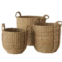 New Boltze 3er Set Korb Sophy aus Seegras