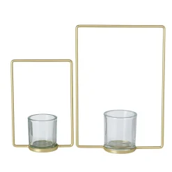 Clearance Boltze 2er Set Teelichthalter Franjo