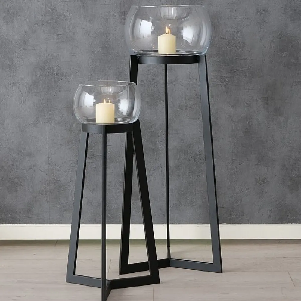 Discount Boltze 2er Set Windlicht Sola mit Ständer