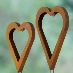 Hot Boltze Gartenstab Heart, 2 tlg