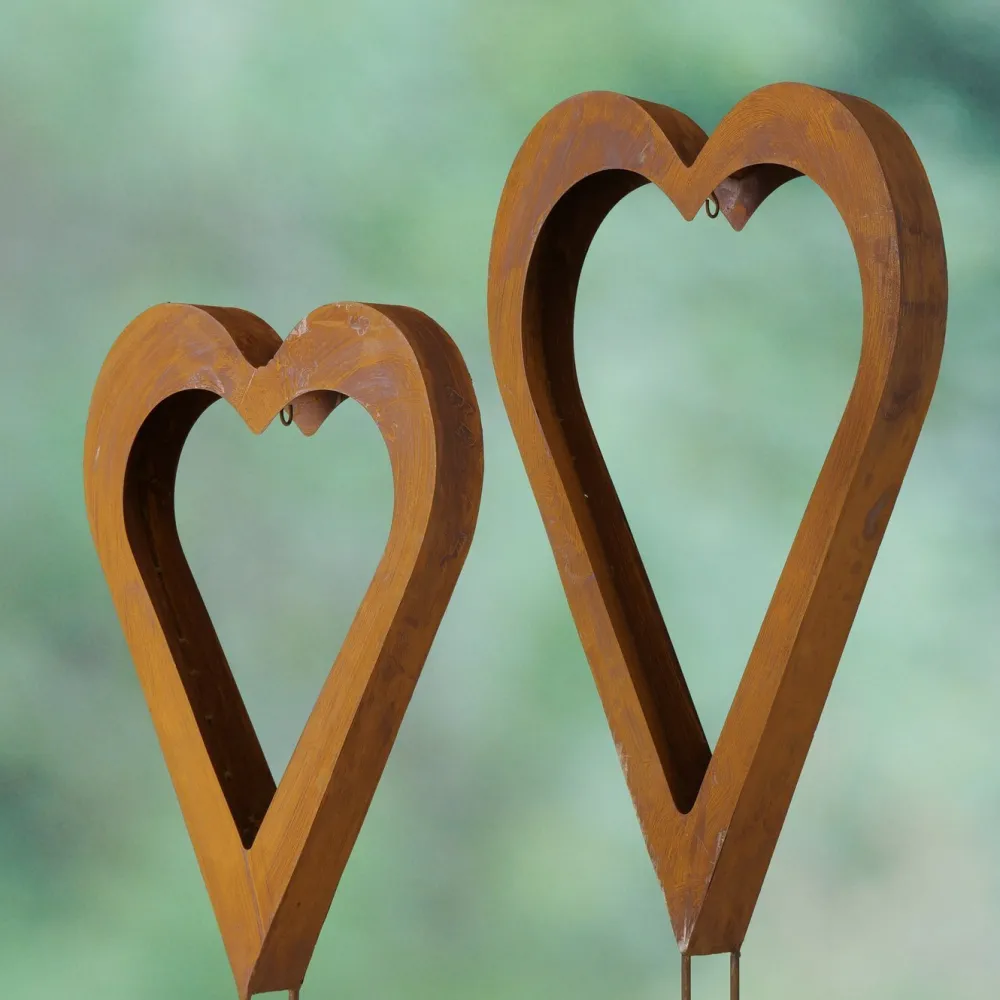 Hot Boltze Gartenstab Heart, 2 tlg