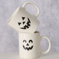 Discount Boltze Halloween Becher Boo, 2er Set aus Keramik