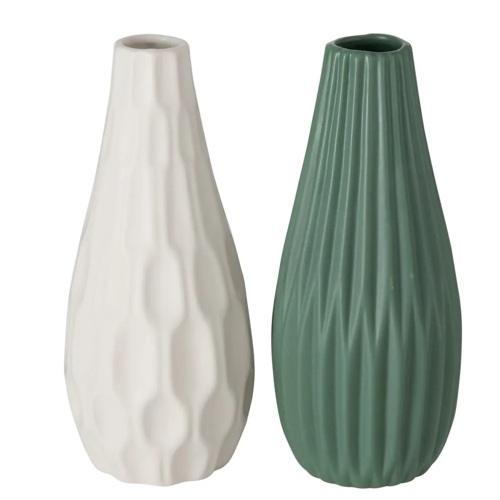 Online Boltze Hohe Vase Lenja 2er grün